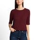 knit structured shortsleeve - 1052767