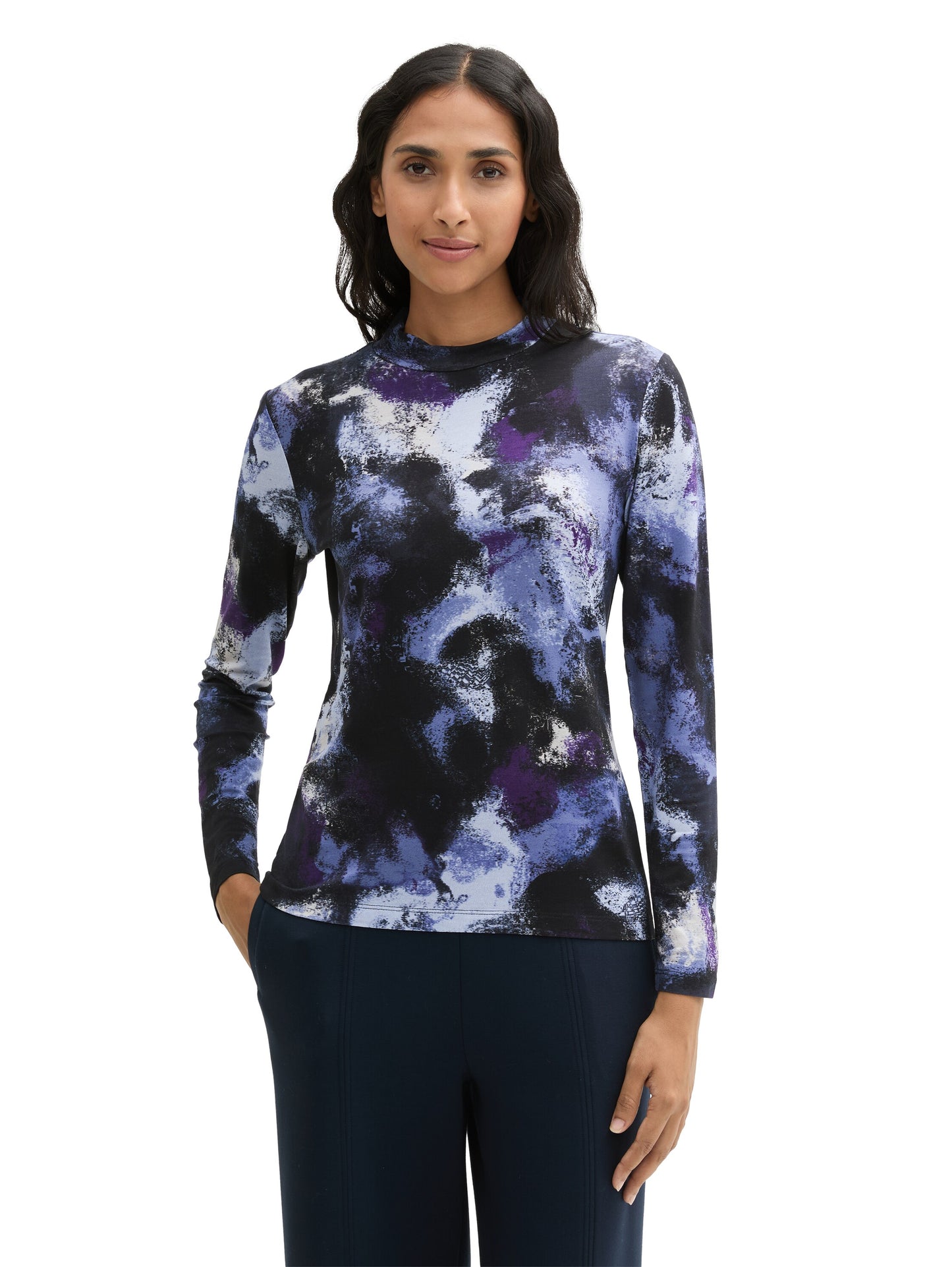 T-shirt mock neck alloverprint - 1044139