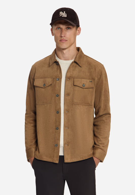 Overshirt Full Button Suede - 33510903SN
