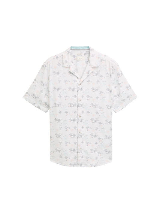 printed viscose linen shirt - 1045110