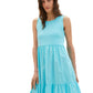 solid fabric mix dress - 1036652