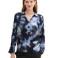 feminine shiny printed blouse - 1043861