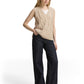 knit vest with cable structure - 1047708