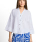 blouse loose fit with linen - 1049825