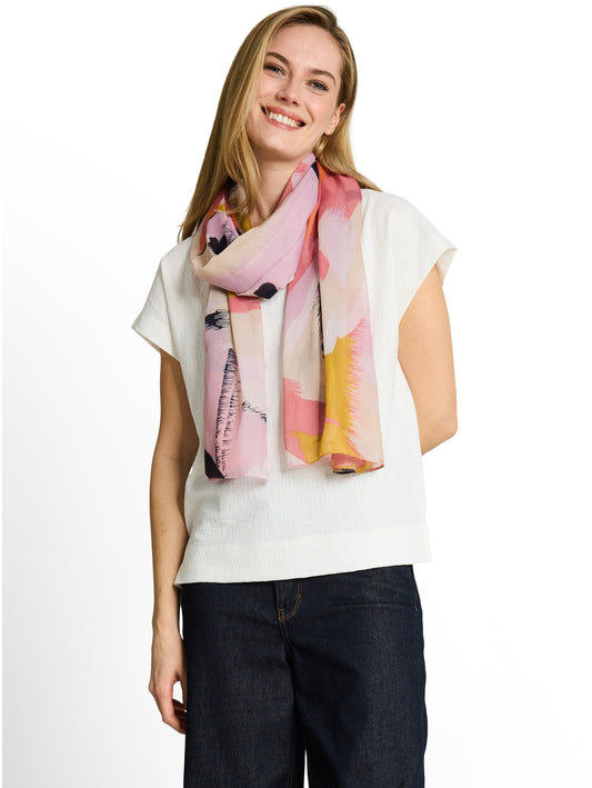 printed flower scarf - 1050333