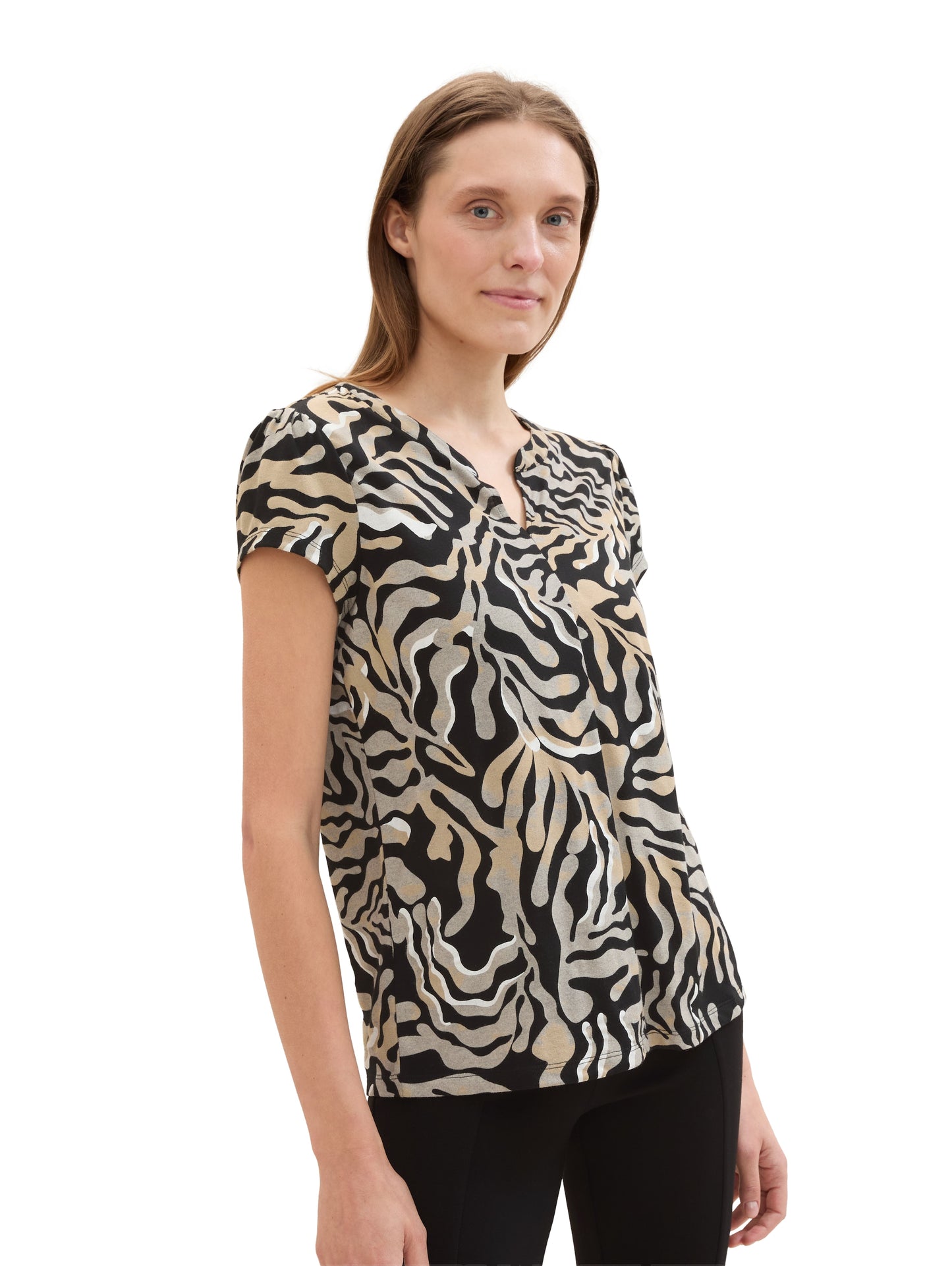 T-shirt blouse alloverprinted - 1042394