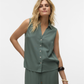 VMMYMILO SL V-NECK SHIRT WVN  GA BO - 10303648
