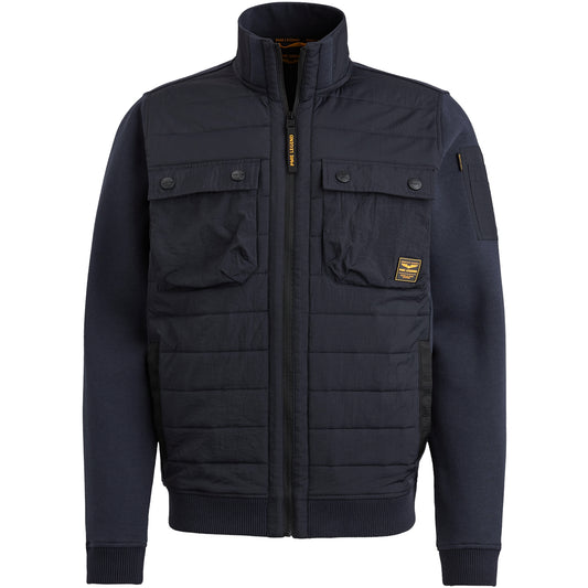 Zip jacket sweat mixed padded - PSW2402404
