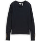 knit crew-neck with button det - 1049125