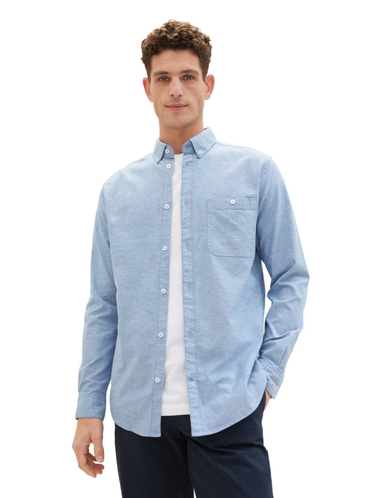 fitted stretch oxford shirt - 1040117