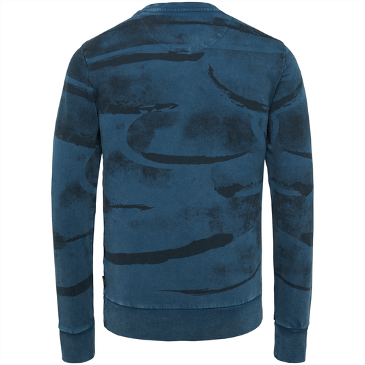 R-neck indigo wing light sweat - PLS2211483