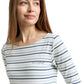 T-shirt boat neck stripe - 1050415