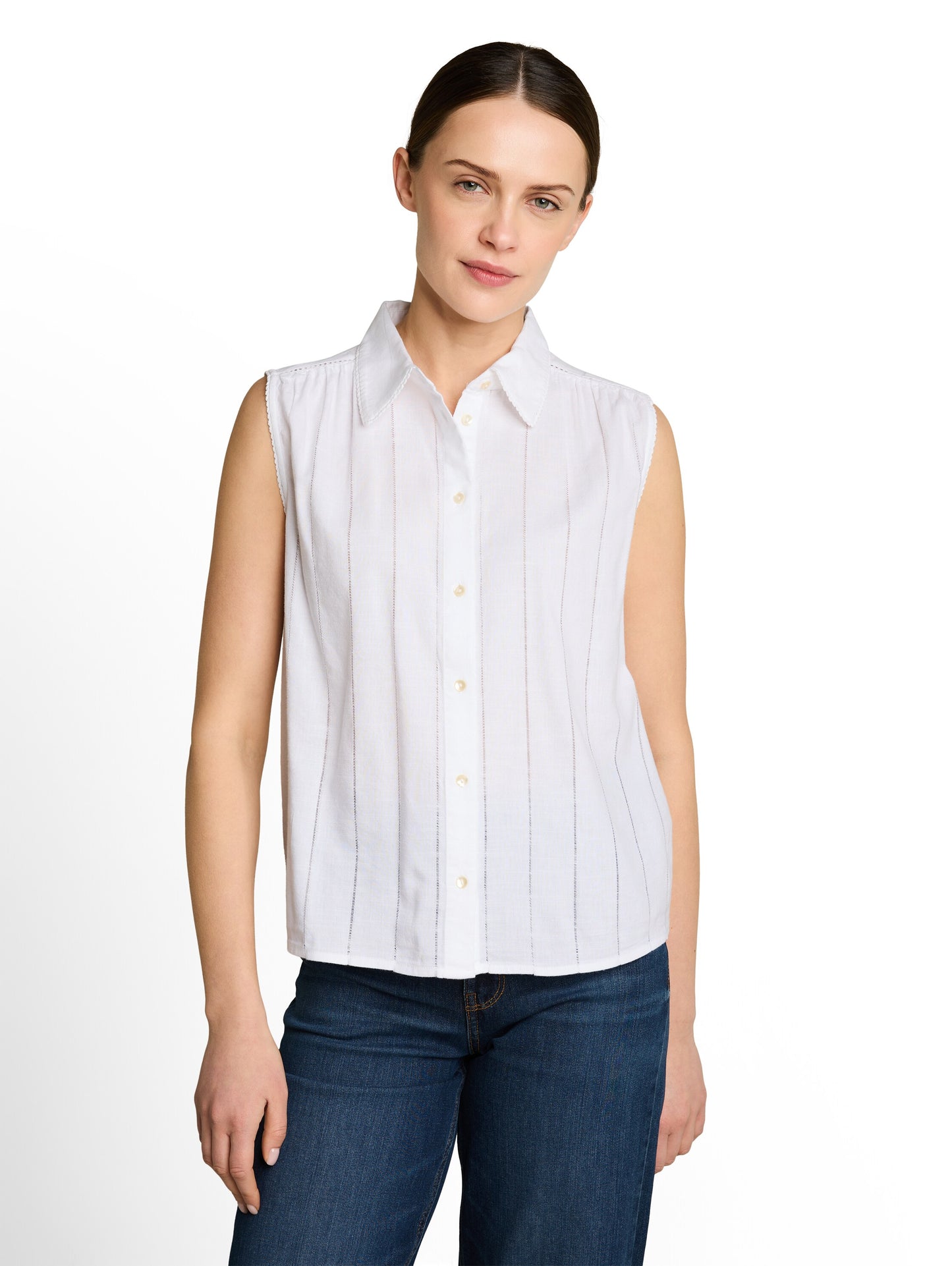 blouse top with tape details - 1051075