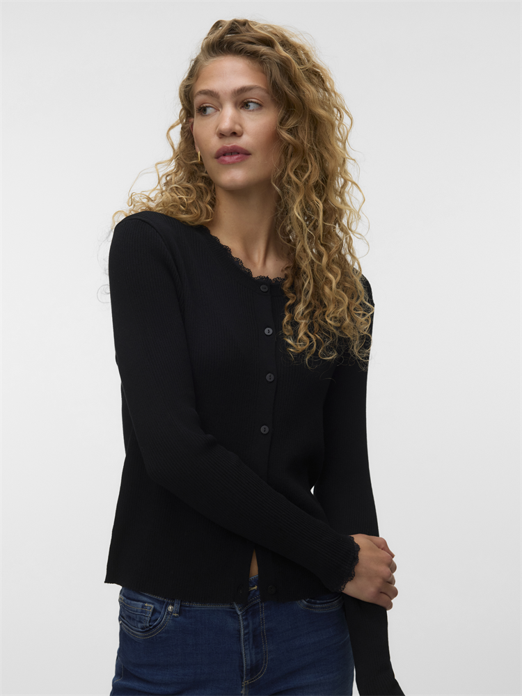 VMWONDER LACE LS O-NECK CARDIGAN NO - 10346457