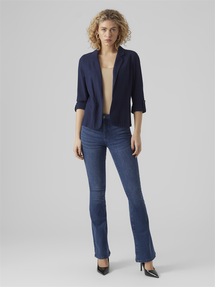 VMJESMILO 3/4 LOOSE BLAZER WVN GA N - 10279700