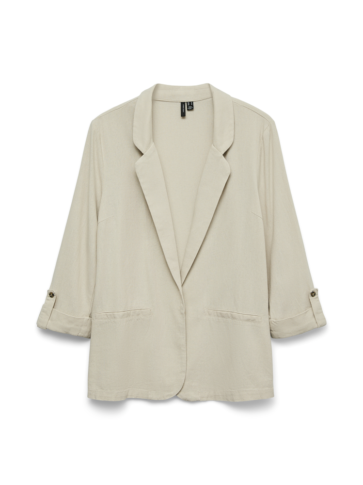 VMJESMILO 3/4 LOOSE BLAZER WVN GA N - 10279700