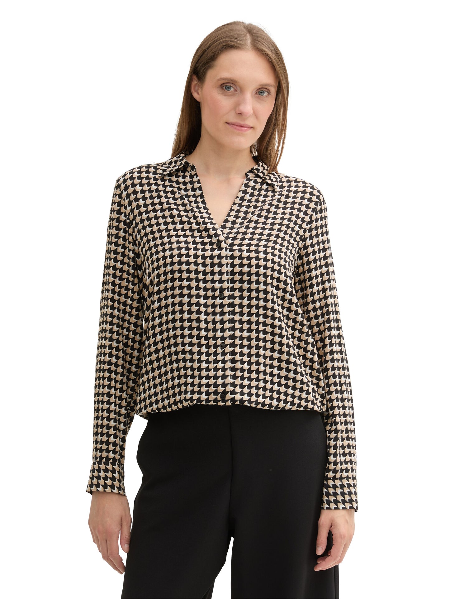 modern blouse with collar - 1043866