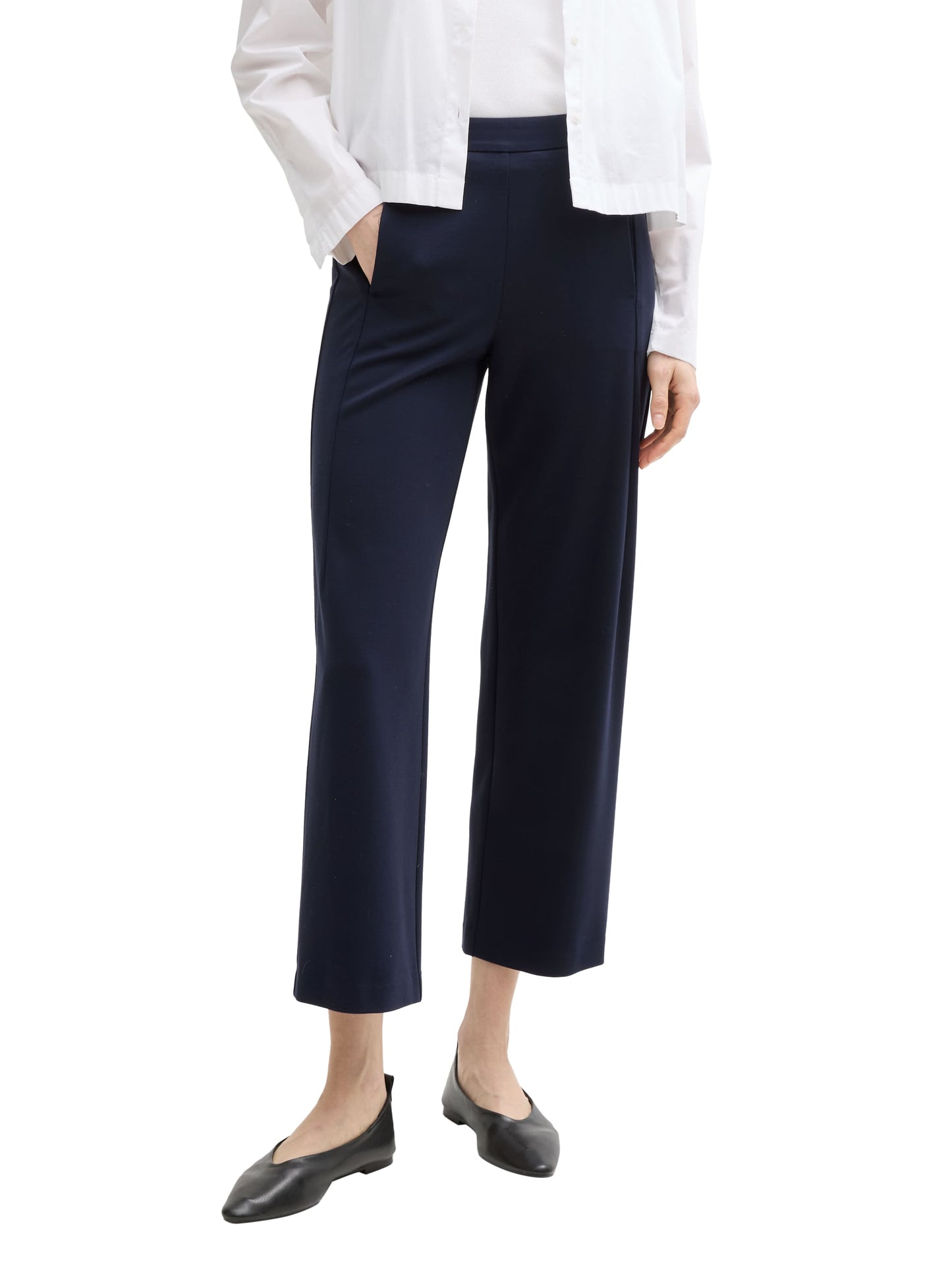 cropped straight leg pants - 1045424