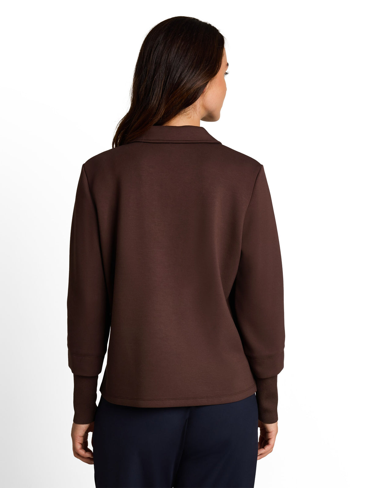 Sweatshirt scuba Polo with rib - 1053423