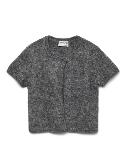 AWSILJA SS O-NECK SHORT KNIT CARDIG - 10329650