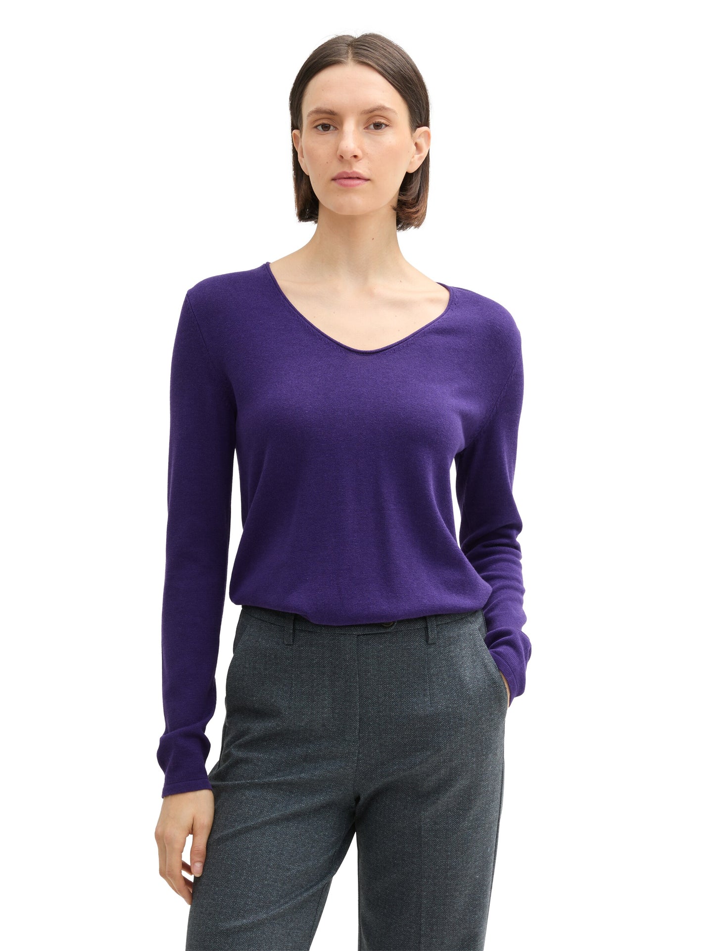 sweater basic v-neck - 1012976