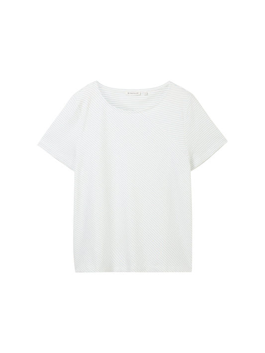 T-shirt boxy bias stripe - 1041544