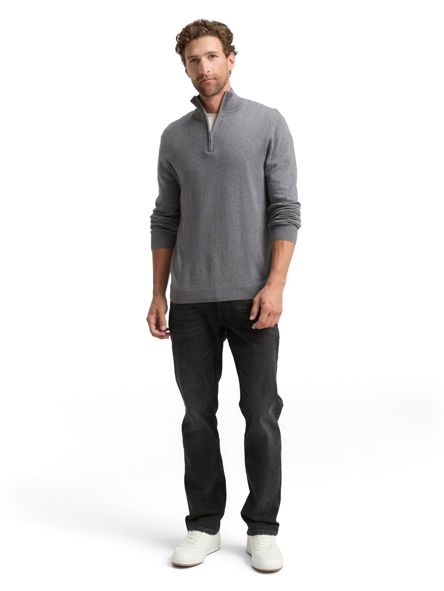 cotton cashmere knitted troyer - 1048018