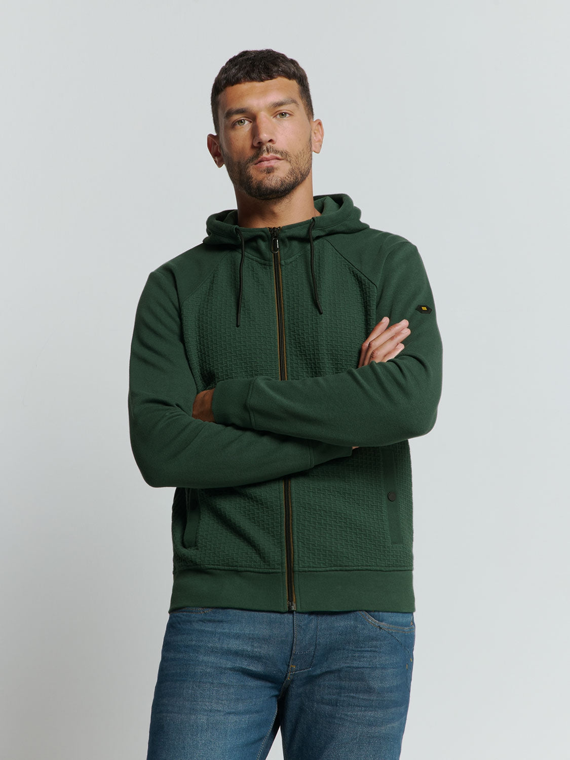Sweater Hooded Full Zipper Double L - 25100907