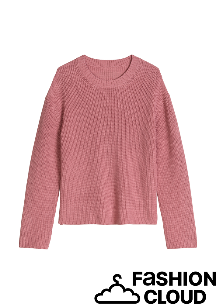 Pullovers, LSL, Round-Neck, Slits - 5000011926