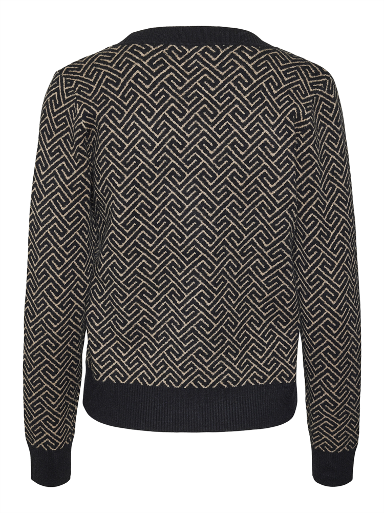 VMARIA ART LS V-NECK CARDIGAN REP - 10314507
