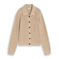 Knit cardigan with collar - 1051363