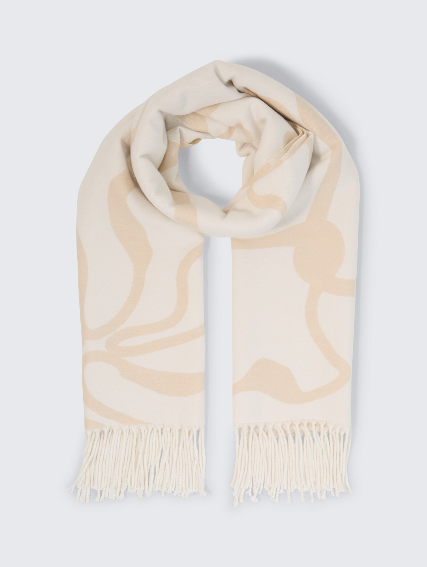woven scarf with flowers - 1052820