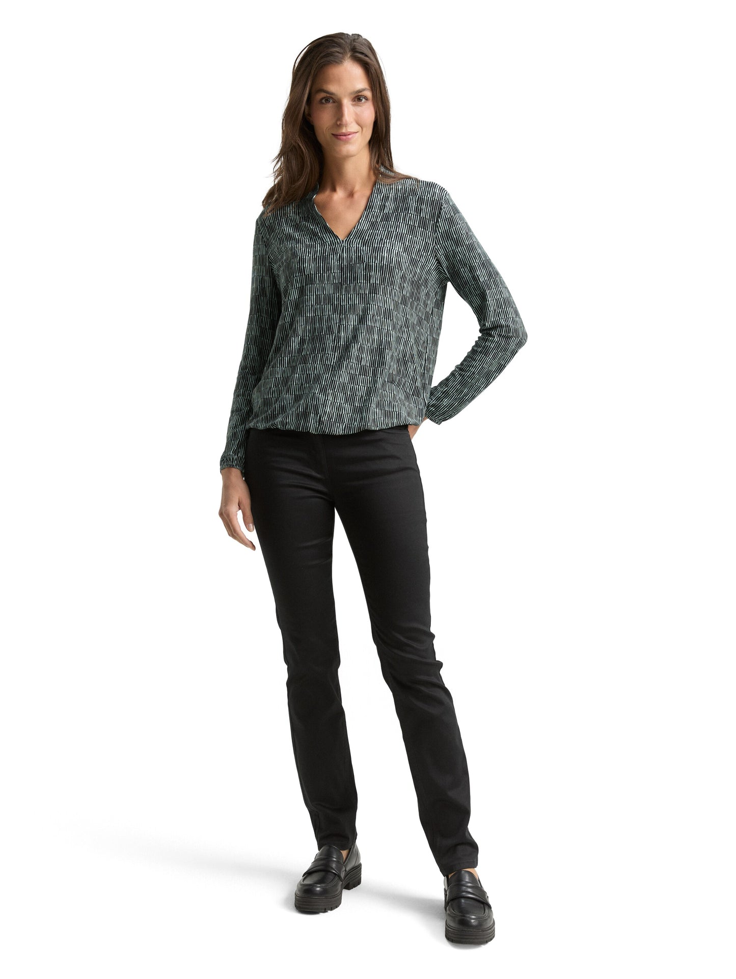 T-shirt v-neck alloverprint - 1049029