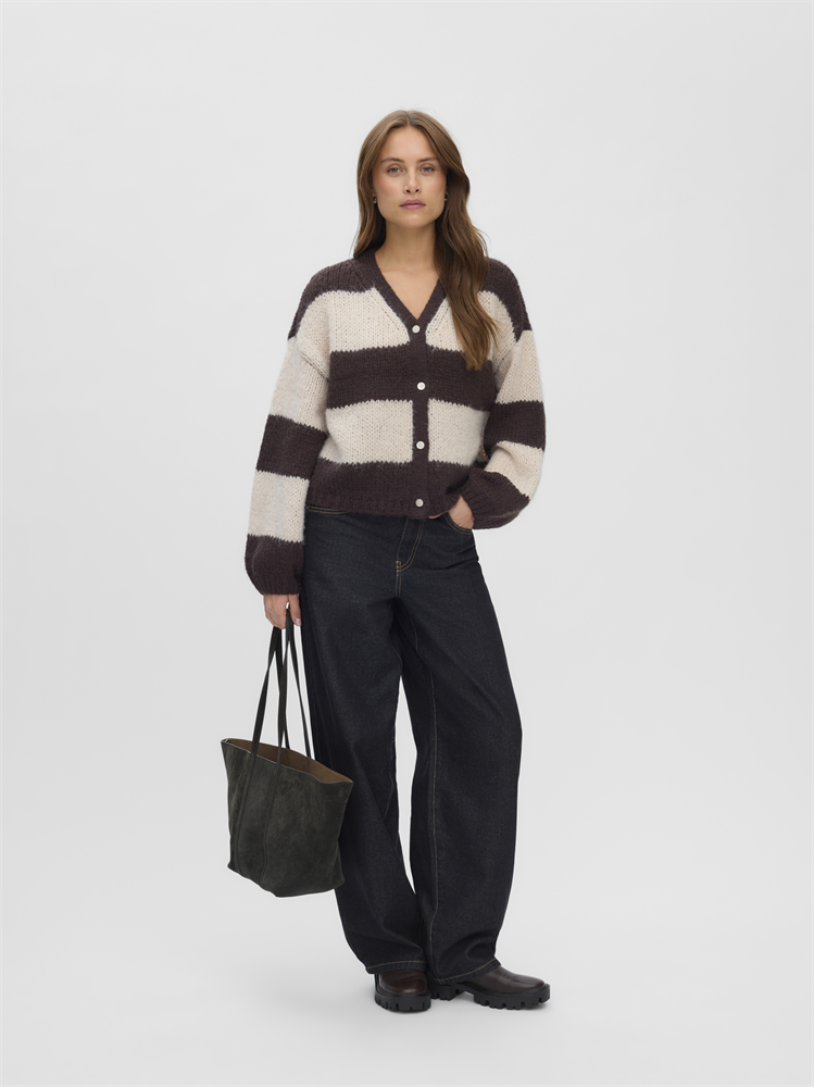 VMMAYBE LS V-NECK BUTTON CARDIGAN N - 10351623