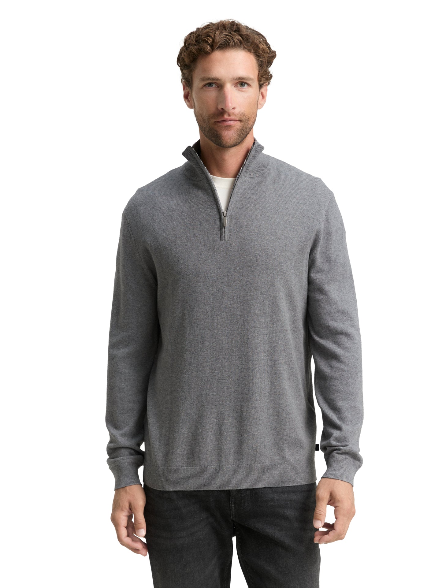 cotton cashmere knitted troyer - 1048018