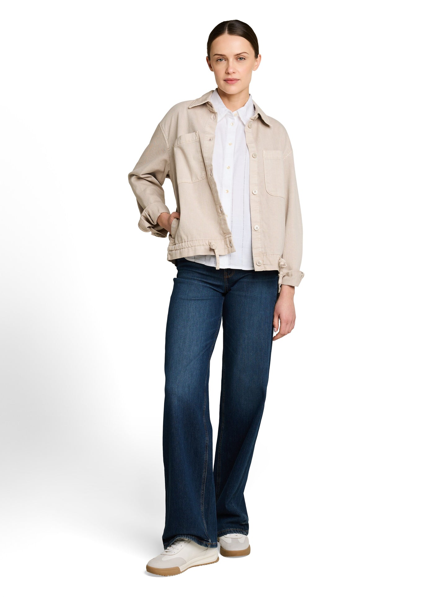 blouse top with tape details - 1051075