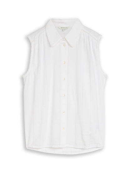 blouse top with tape details - 1051075