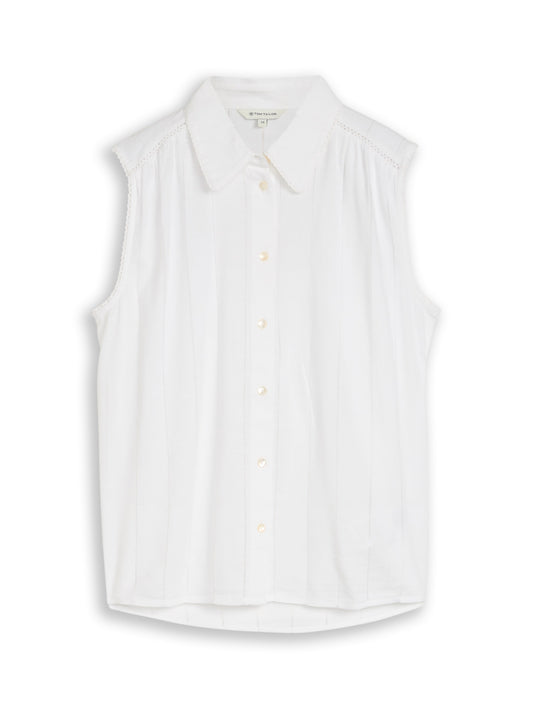 blouse top with tape details - 1051075