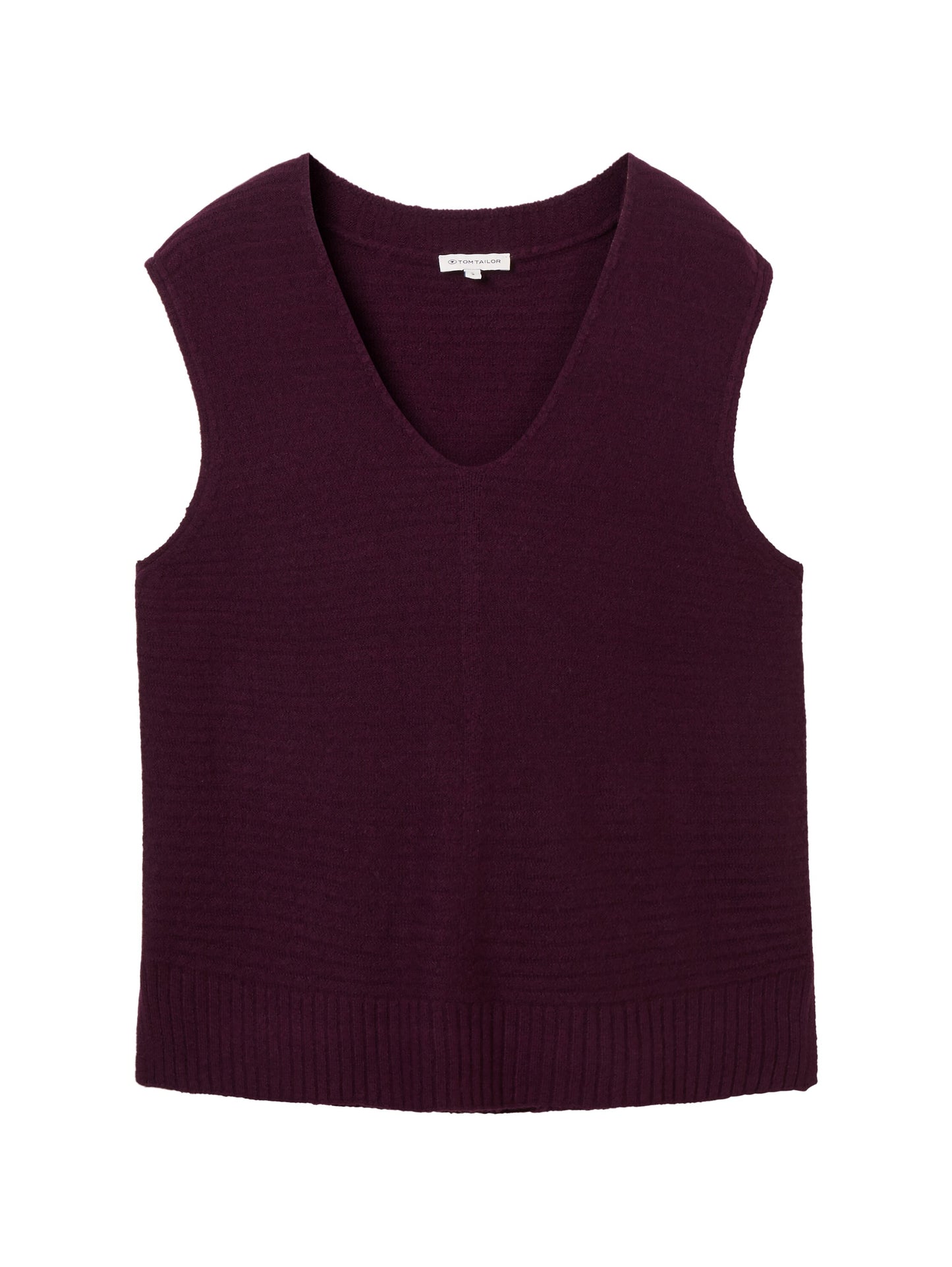 knit cosy vneck vest - 1043062