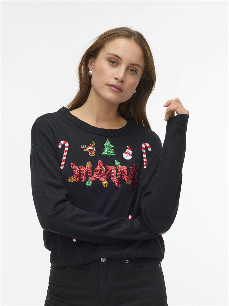 VMGLITTER LS O-NECK XMAS BOX - 10333074