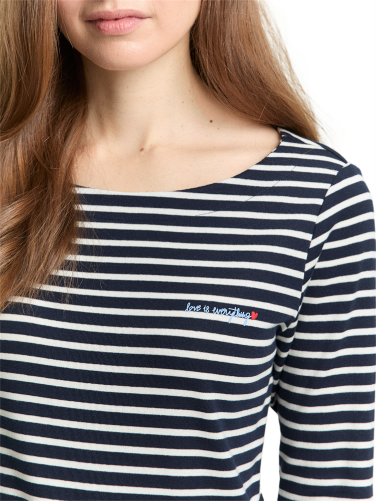 T-shirt boat neck stripe - 1050415