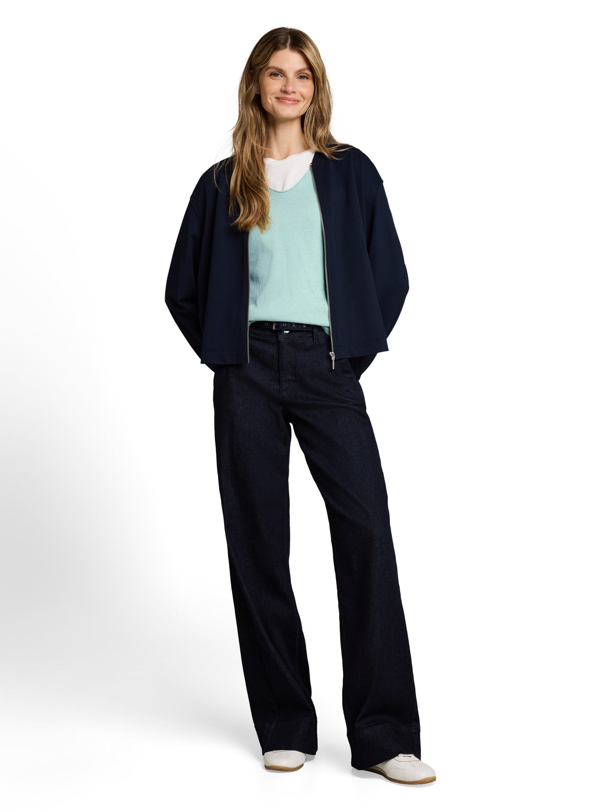 knit cashmere blend v-neck swe - 1053396