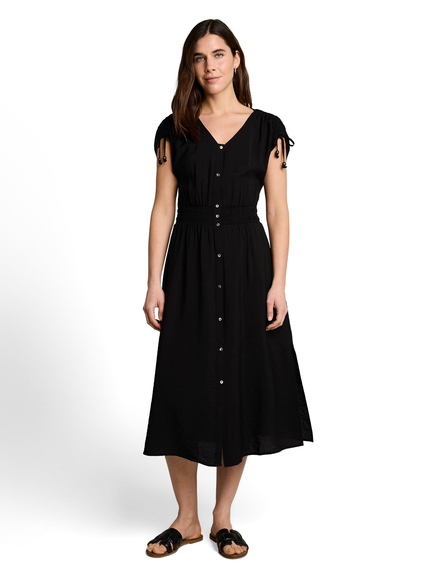 dress with button placket - 1051257