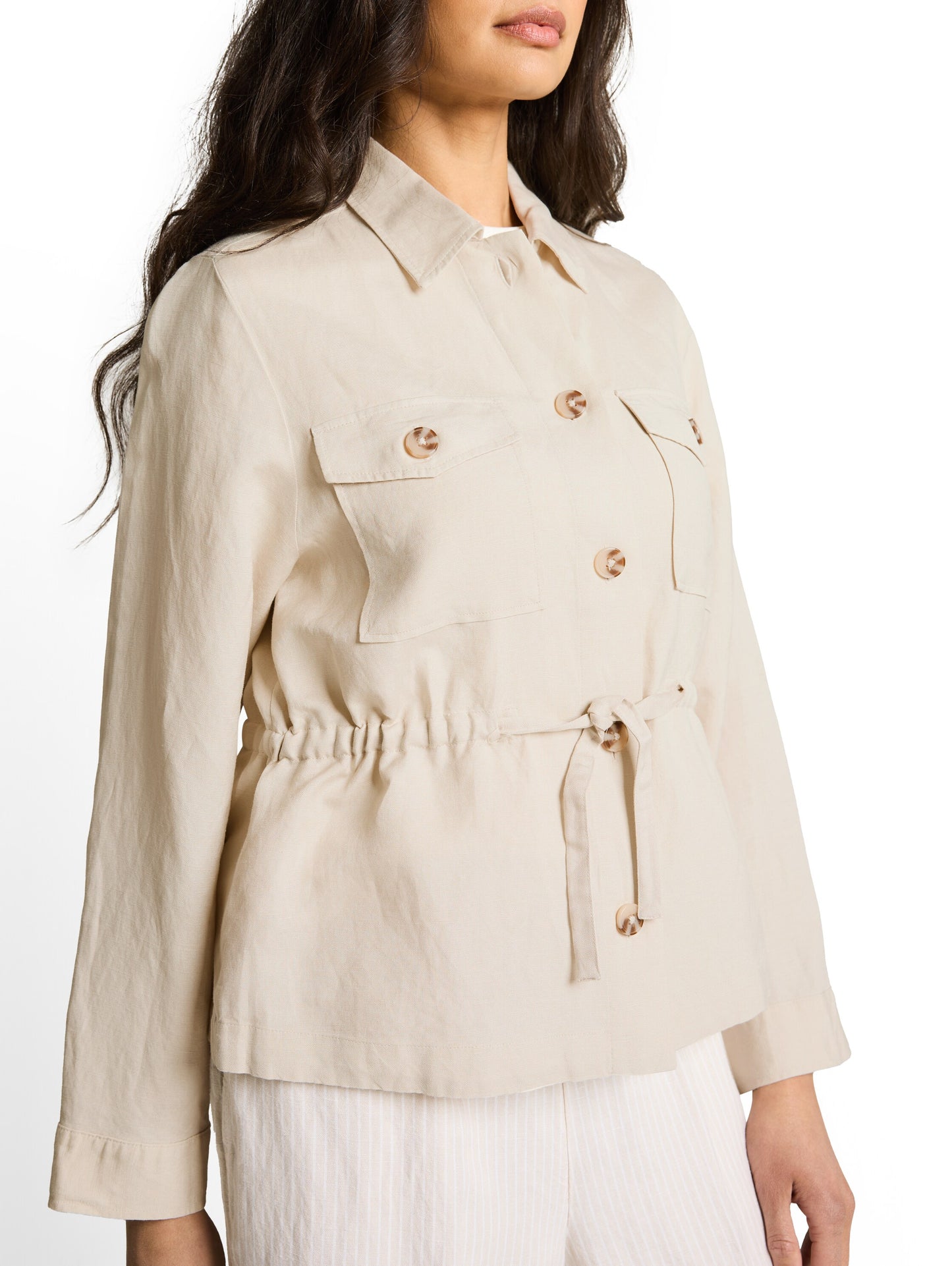 blazer jacket with linen - 1049779