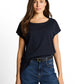 T-shirt crew neck ajour deplac - 1050469