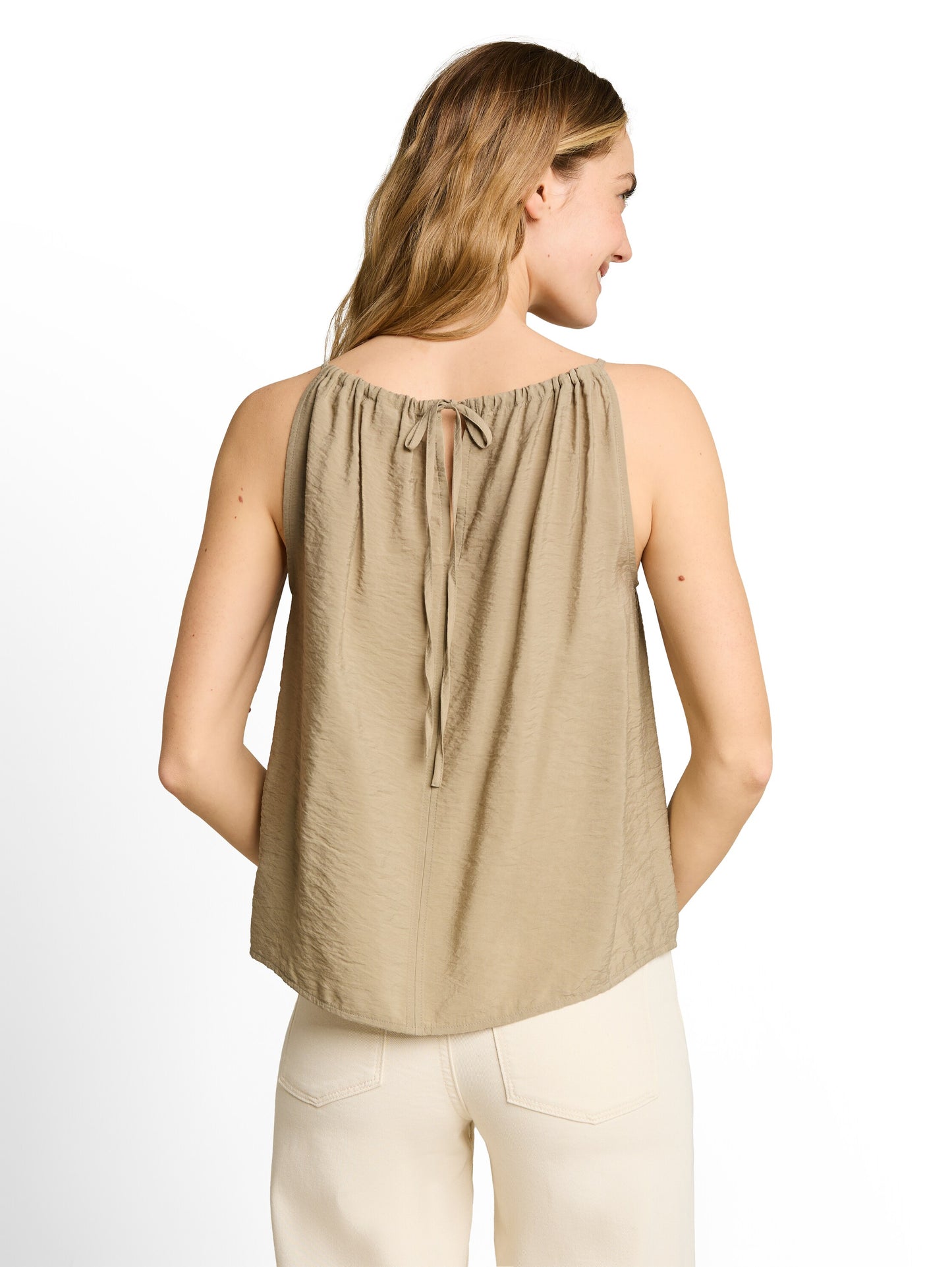 blouse top with structured fab - 1051091