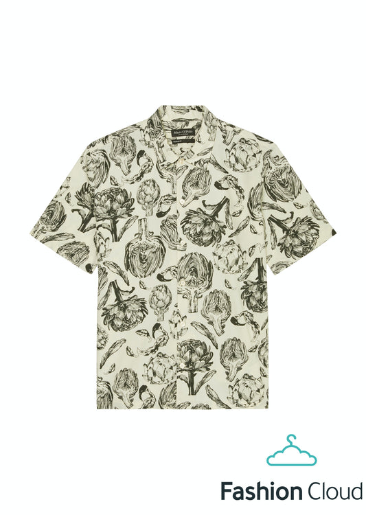 Camp collar, short sleeves, slits a - 423735441040