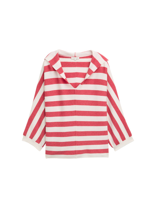 knit striped hoody - 1046023