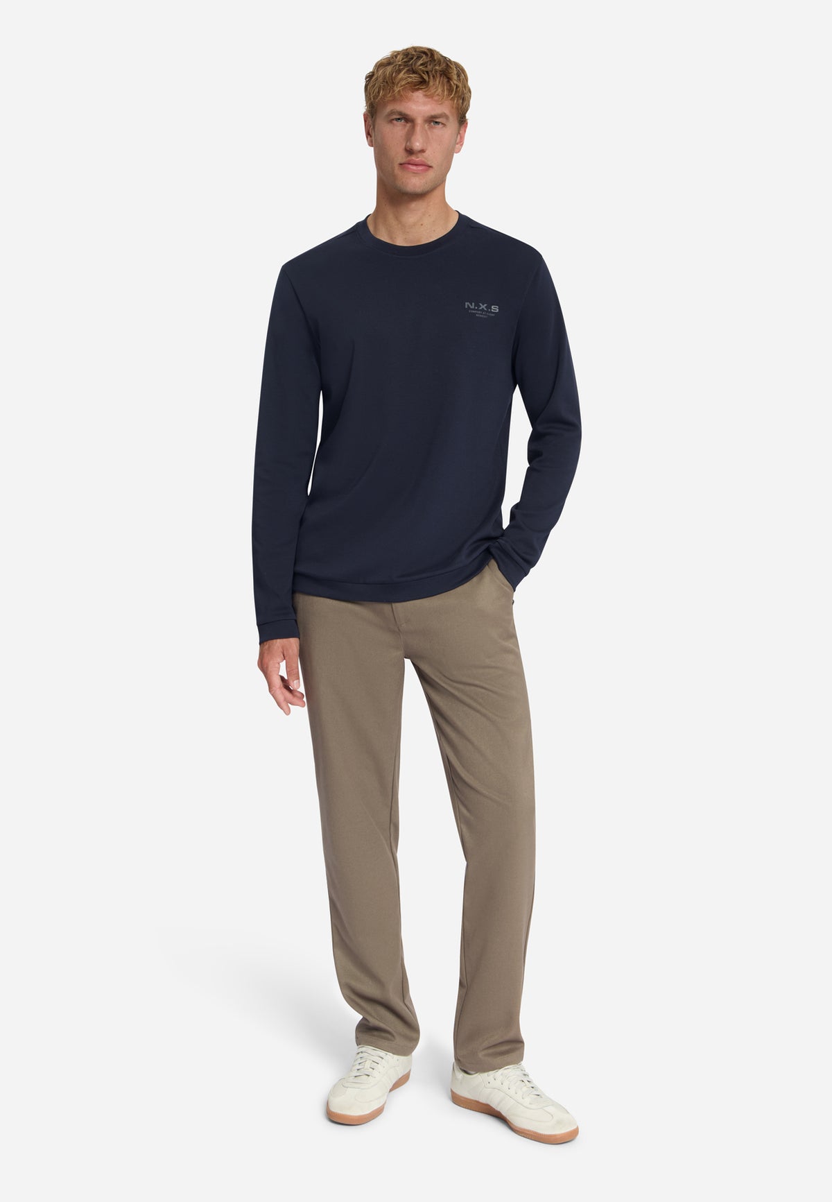 T-Shirt Long Sleeve Crewneck Interl - 33190761