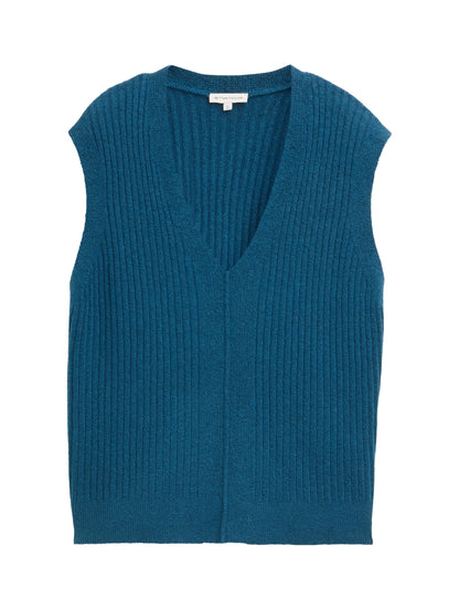 knit cosy rib vest - 1047693